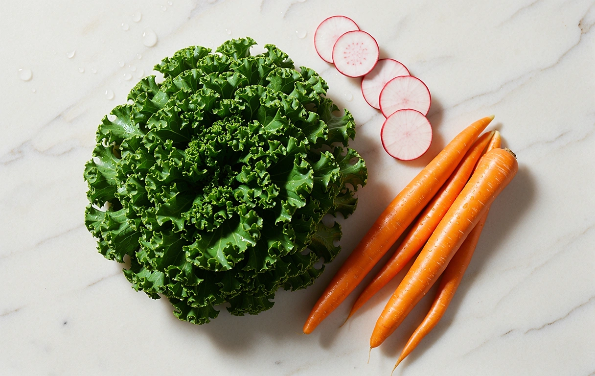 Ingredientes frescos y naturales para una nutrición equilibrada